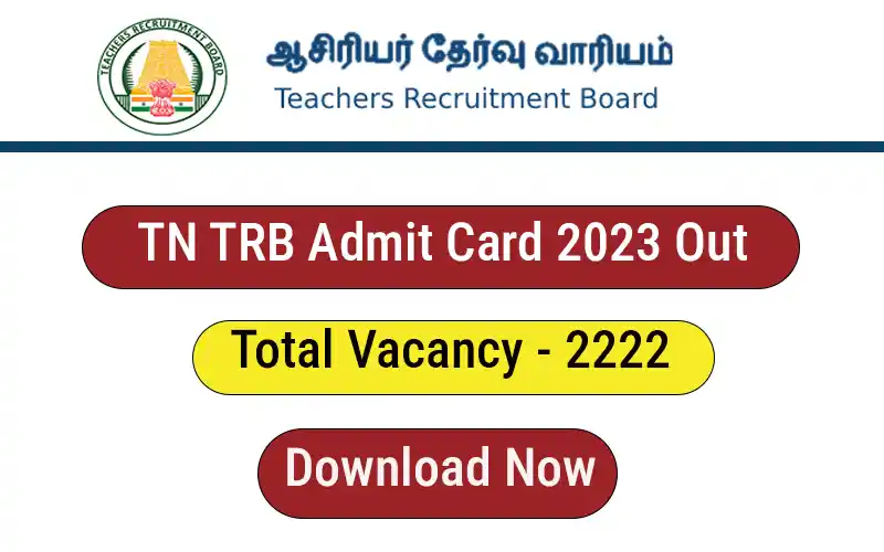 TN TRB Admit Card Out