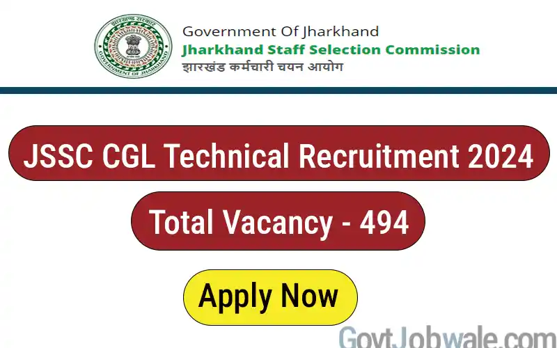 JSSC CGL Technical Recruitment 2024